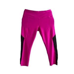 Velocity Women Pink and Black Leggings